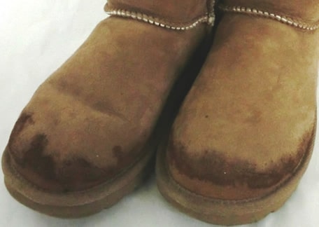 ムートンブーツの汚れ2ビフォー